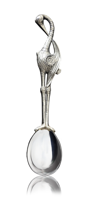 Silver teaspoon "Zhuravushka Evening"